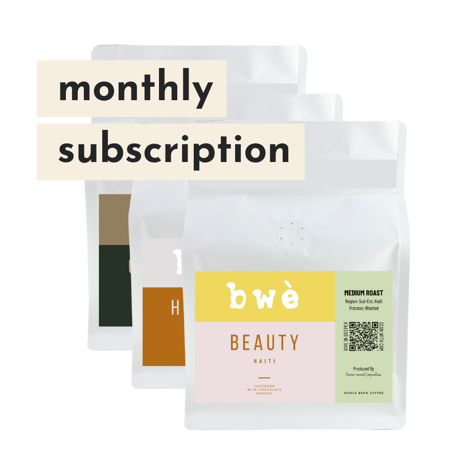 12 oz. Monthly Coffee Subscription — bwè kafe