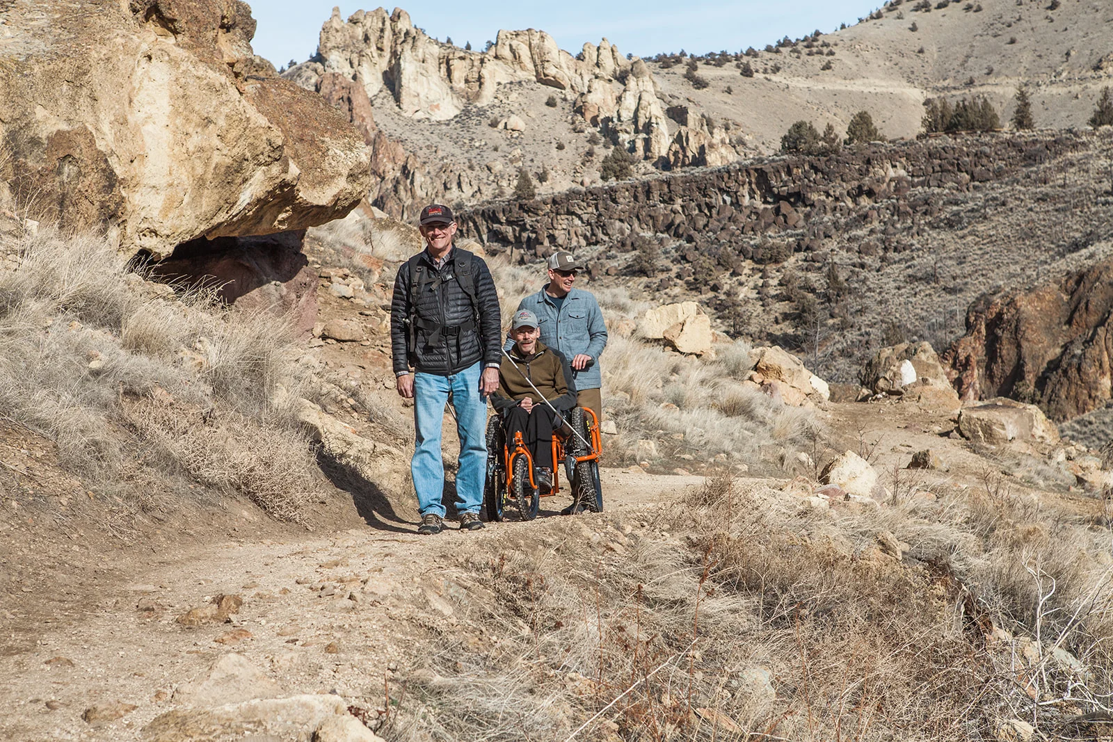 The AdvenChair in full test mode at Smith Rock State Park