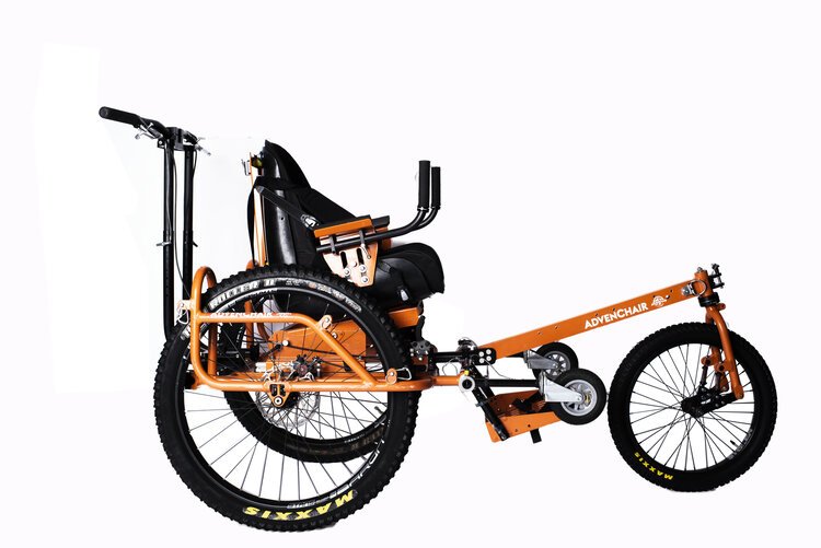 AdvenChair All-Terrain Wheelchair—off-road mode.