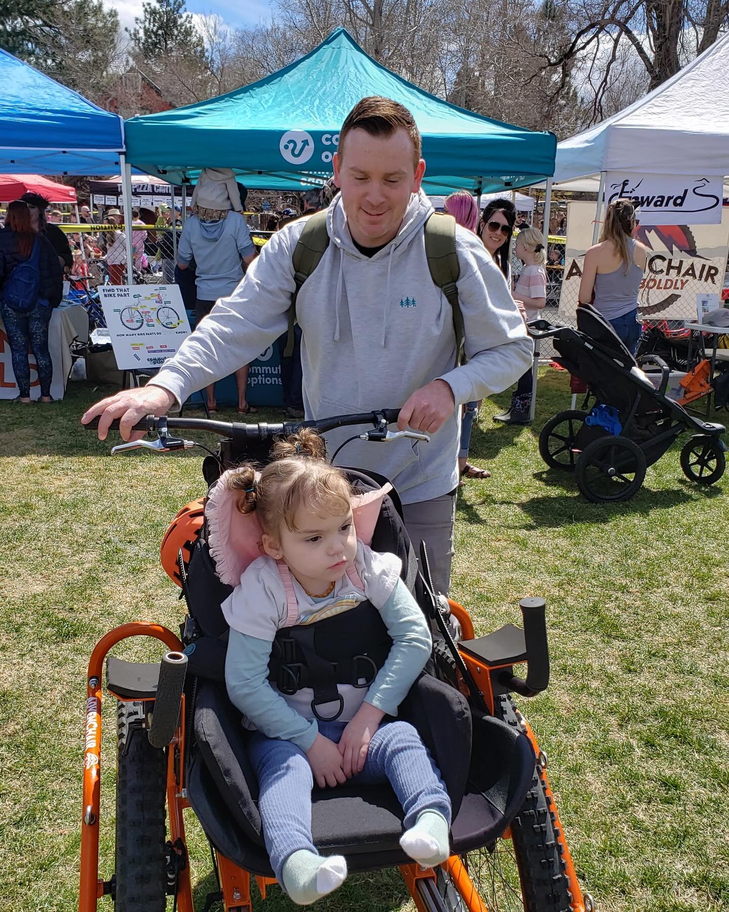 Are you interested in learning more about the AdvenChair for yourself, a loved one, or to add to an outdoor or tourism program? Come say hello this Saturday at the @envirocenterbend Earth Day Fair and Parade! Fair takes place from 11:30am-3pm in down