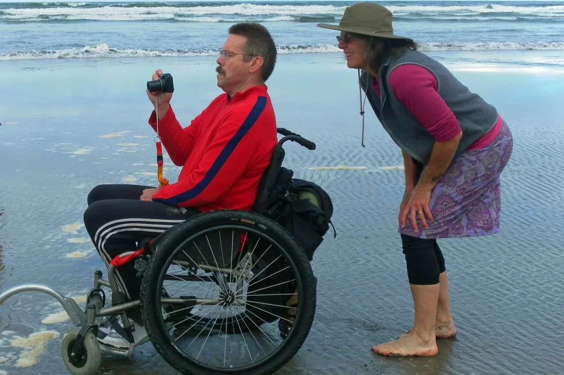 On the beach at Seaside