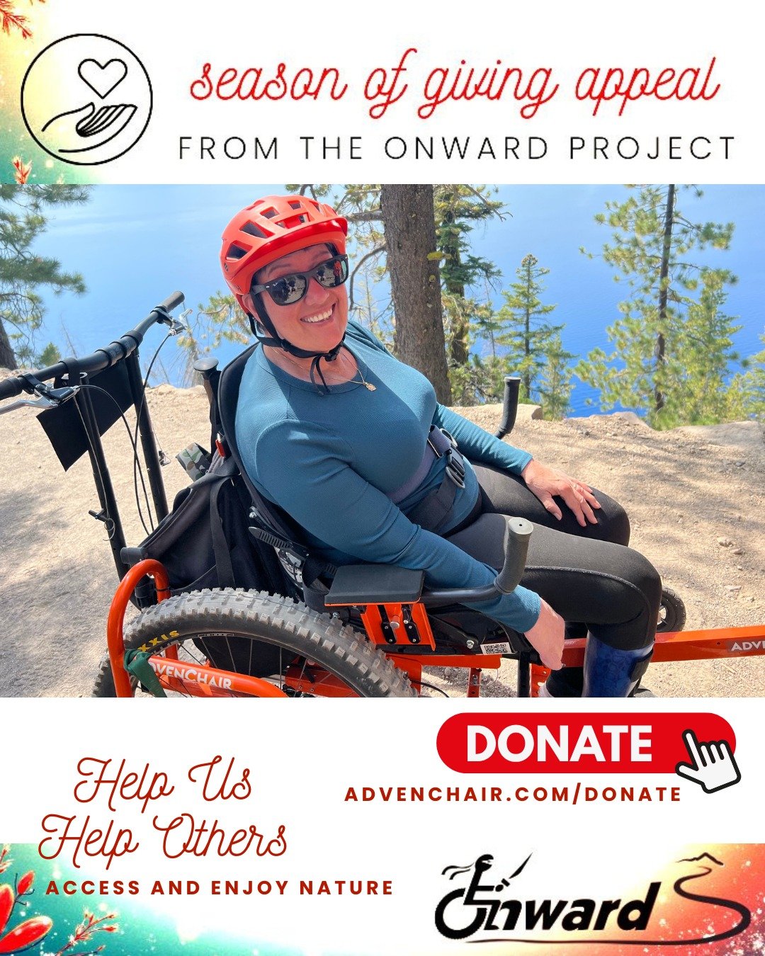 Help us help others! This year, we are excited to launch our very first season of giving appeal as the Onward Project reached a HUGE milestone: achieving 501(c)3 nonprofit status!

Make your year-end gift here or share with your communities: www.adve
