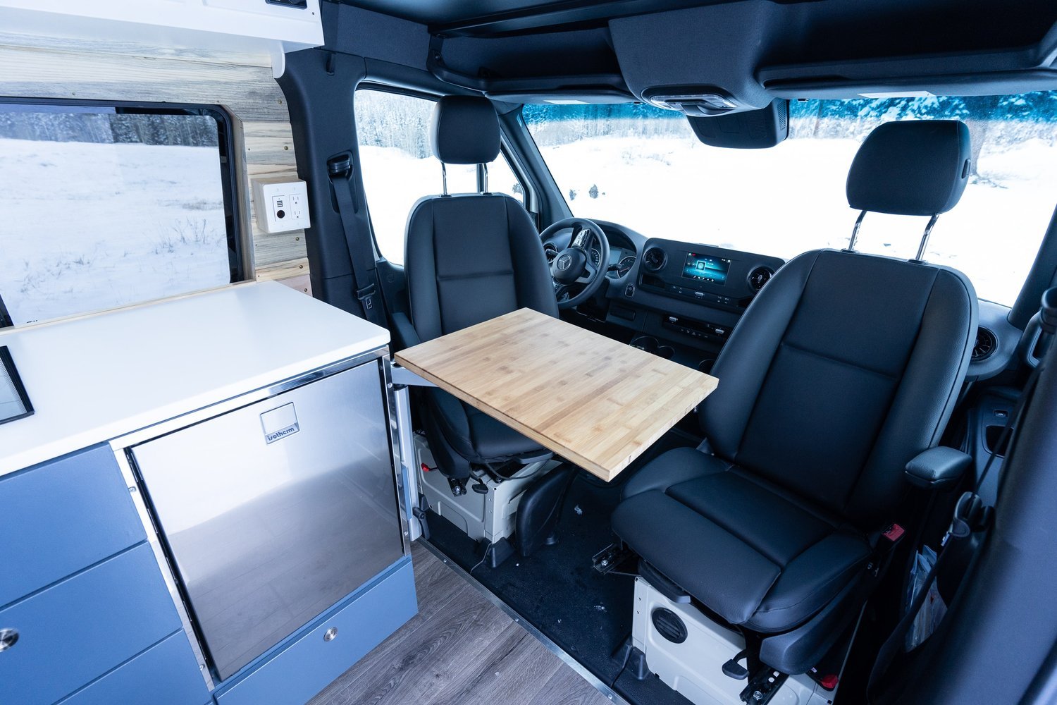 Sprinter swivel seats and Lagun table