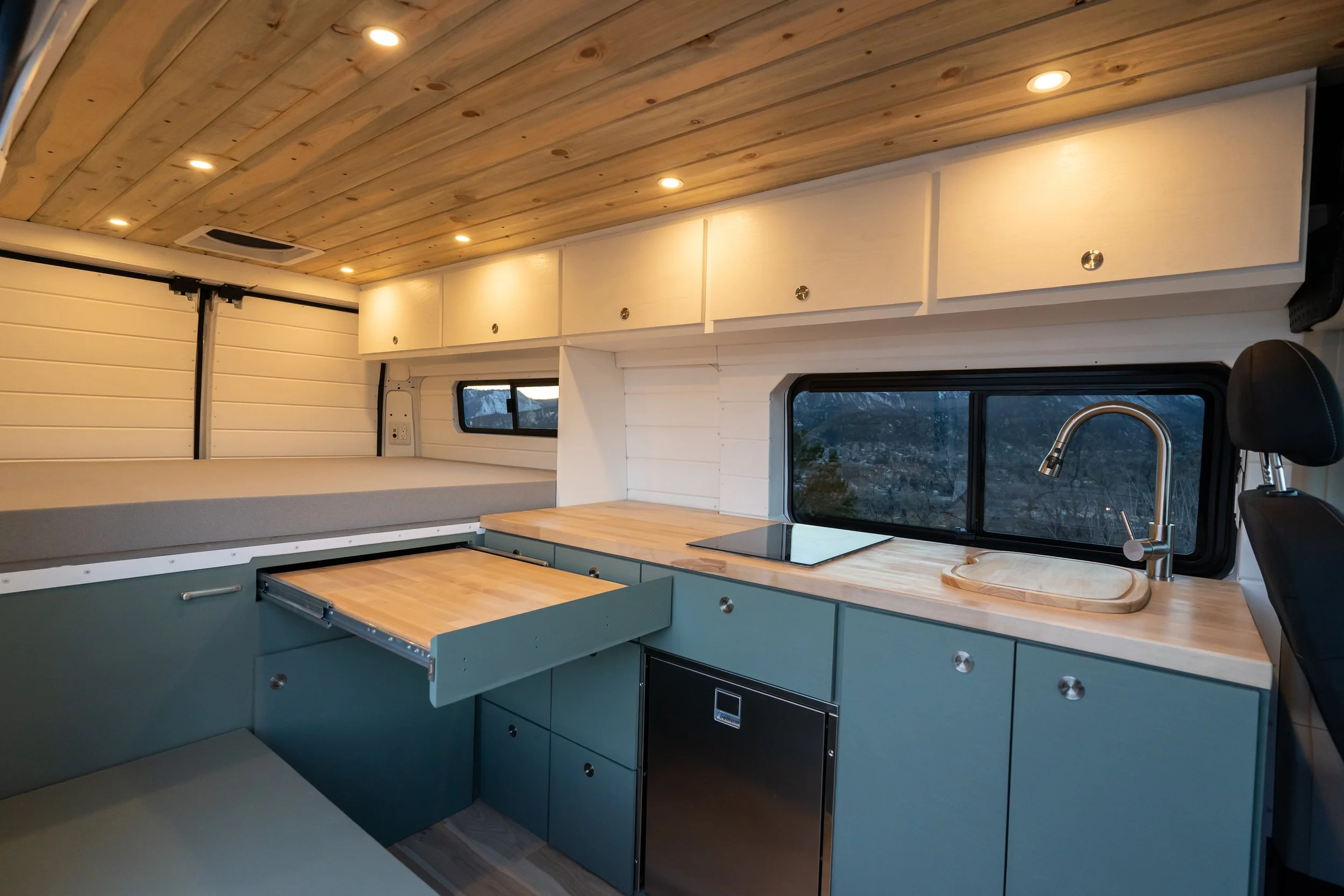 Promaster 159 Layout Custom layouts for Ram Promaster 159 Wheel base camper vans - Camper Vans