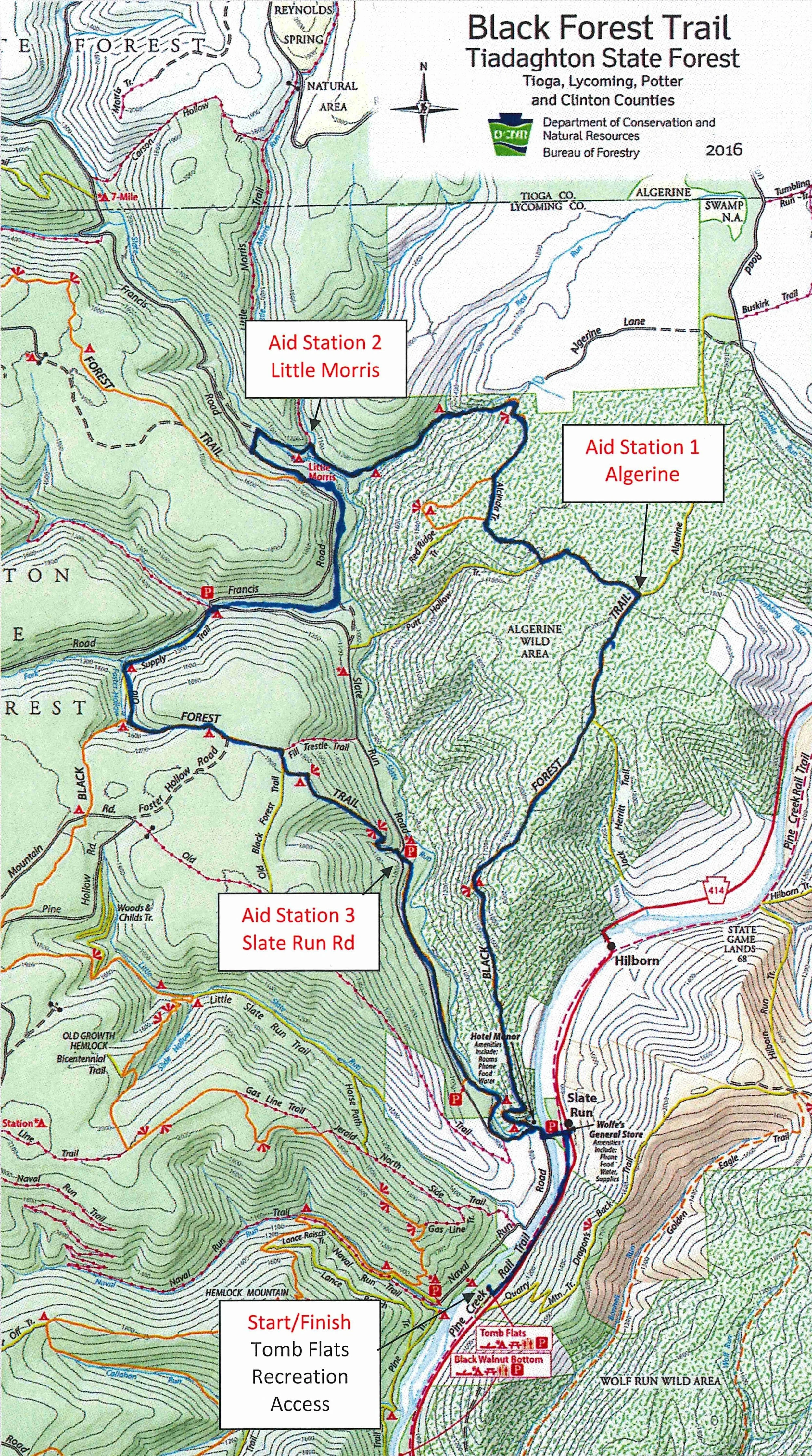 Slate Ridge Run Slate Run 25K maps — PA Trail Dogs