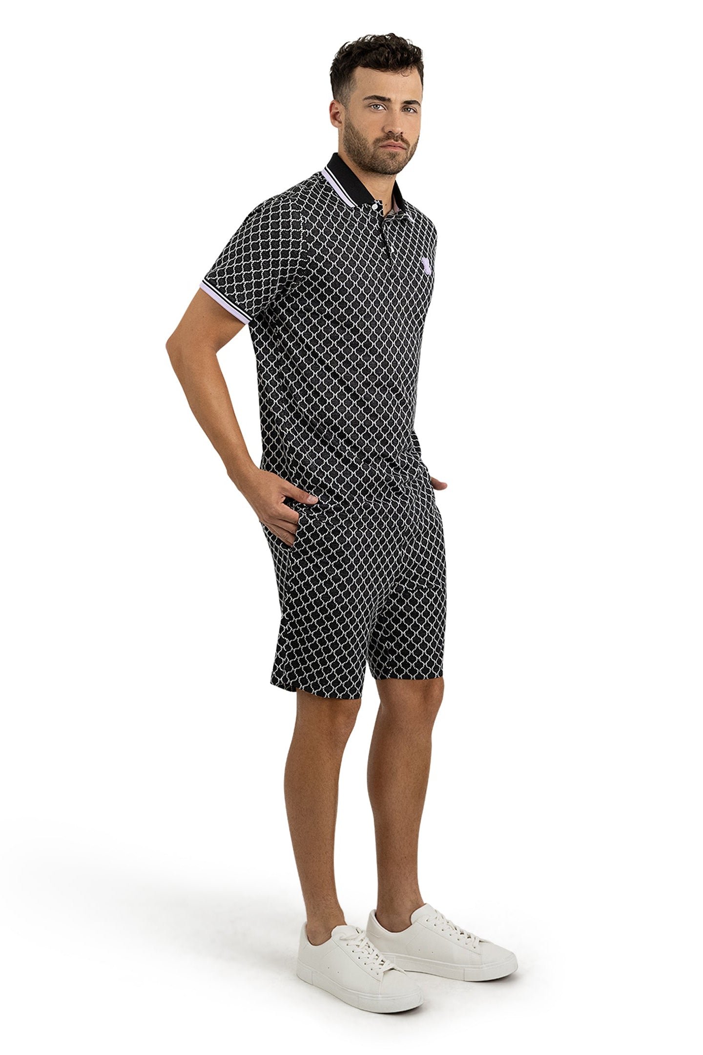 On Model Photography Full Set Polo and Shorts E-Commerce