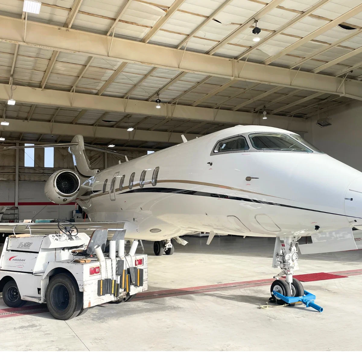 Bombardier Challenger jet at Centennial Airport Denver