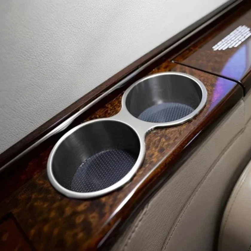 Learjet custom cupholder