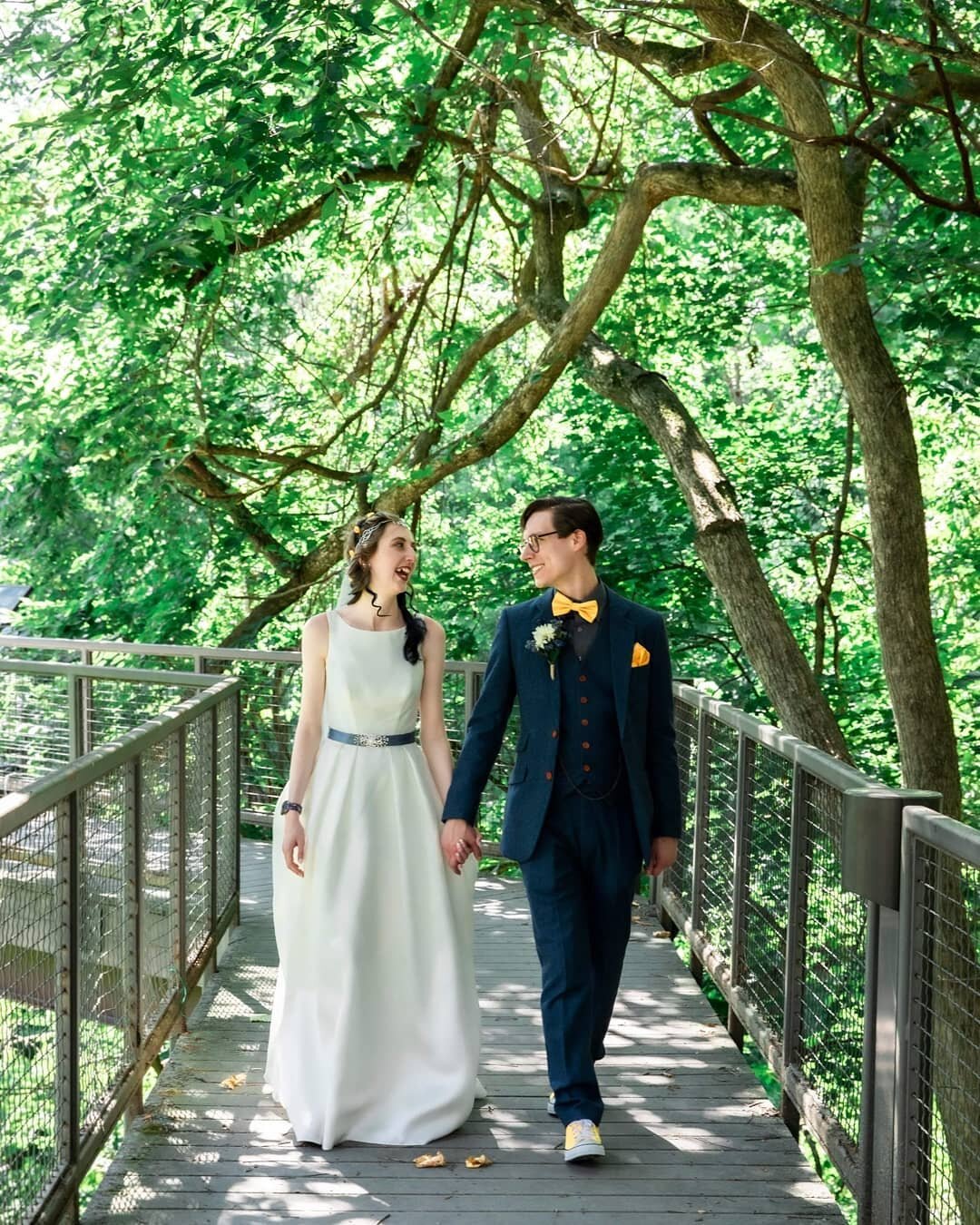 Walking into married life like:
.
.
.
.
.
.
#weddingdress #wedding #weddingphotographer #love #husband #wife #westvirginia #laugh #bowtiesarecool #summerwedding