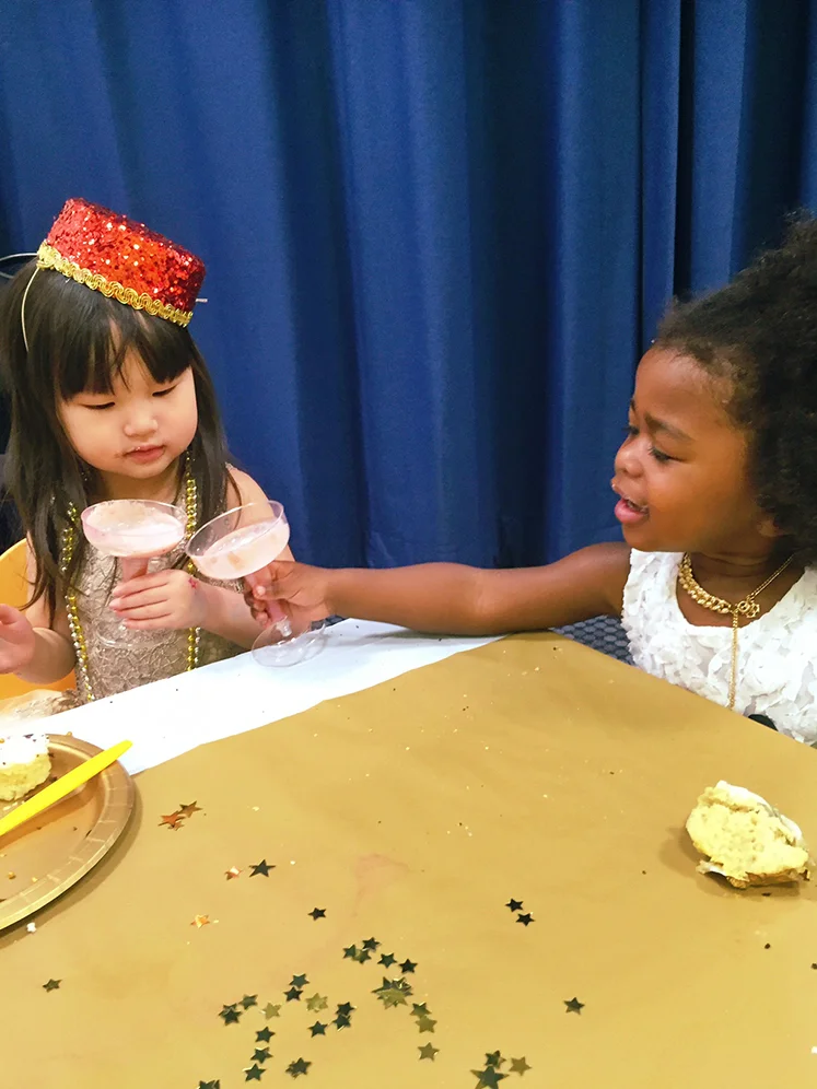 Walking the red carpet at kidville's Oscar's Party