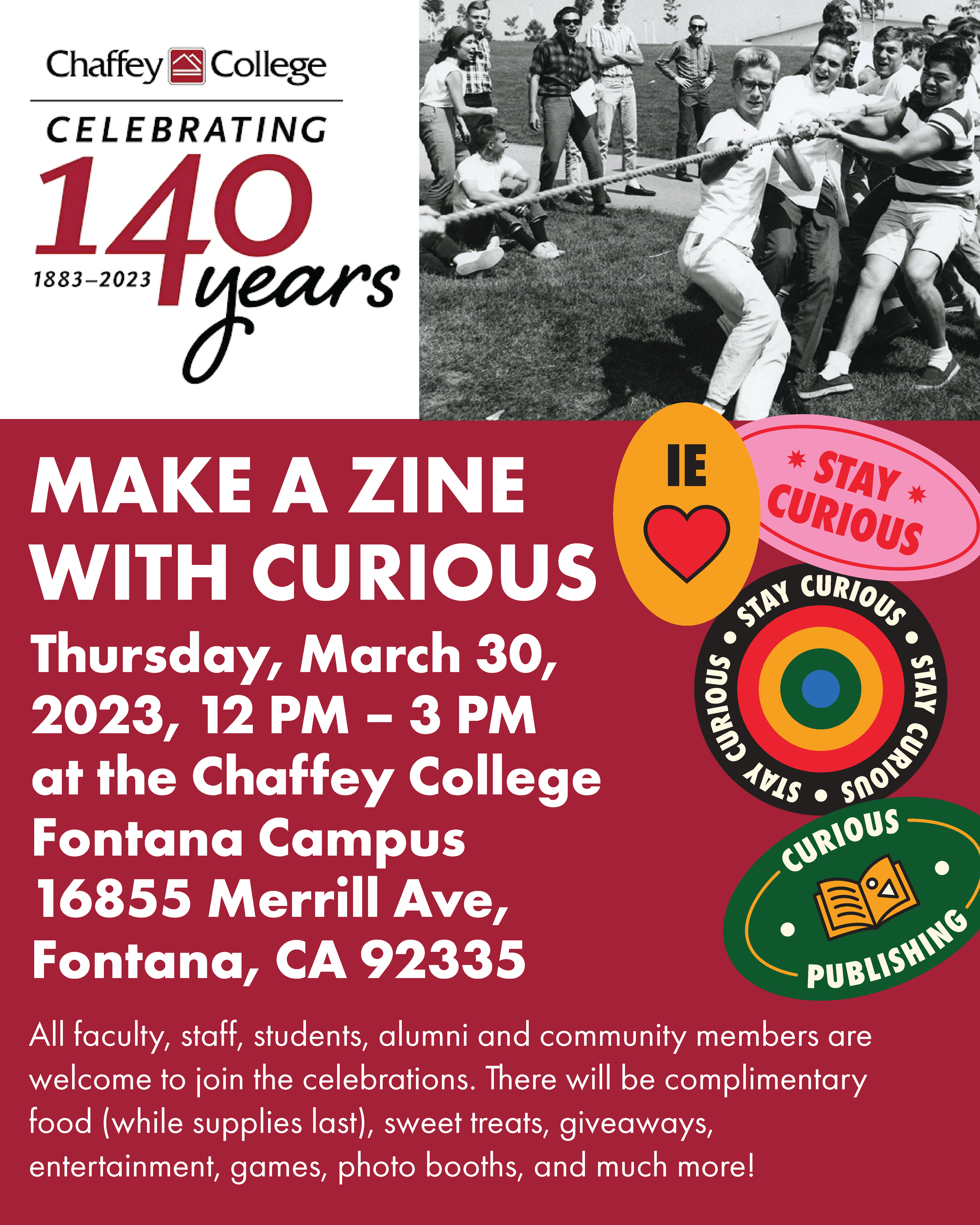 Make a Zine With Curious! at the Chaffey College Fontana Campus