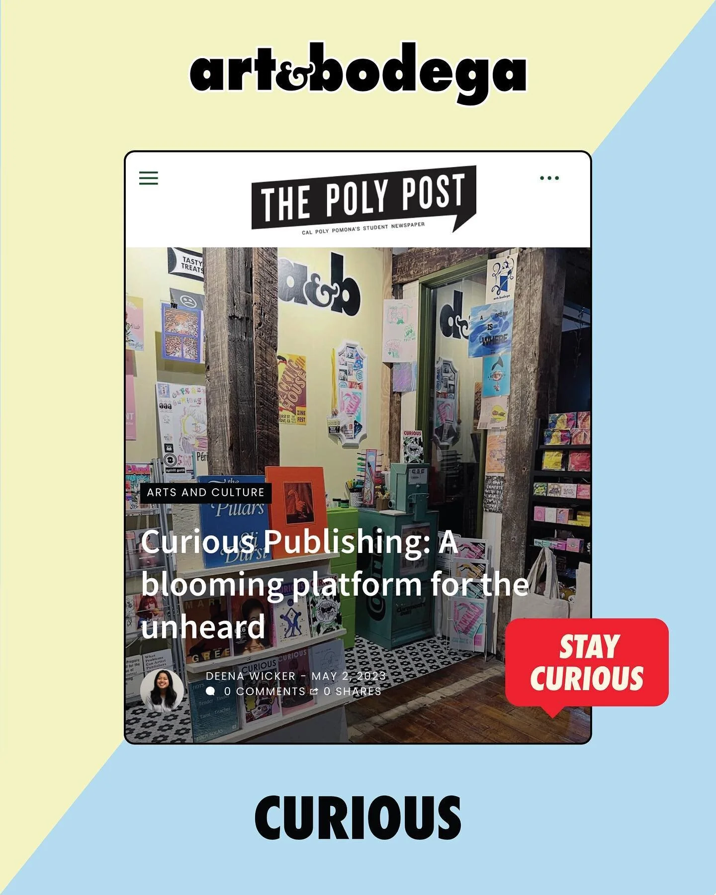 In the press 🗞️&ldquo;The Claremont Packing House is a huge support to the company, as many of their events are often held there. One of the largest markers of their success is the opening of a newsstand, Art &amp; Bodega.&rdquo;
- Deena Wicker, @th