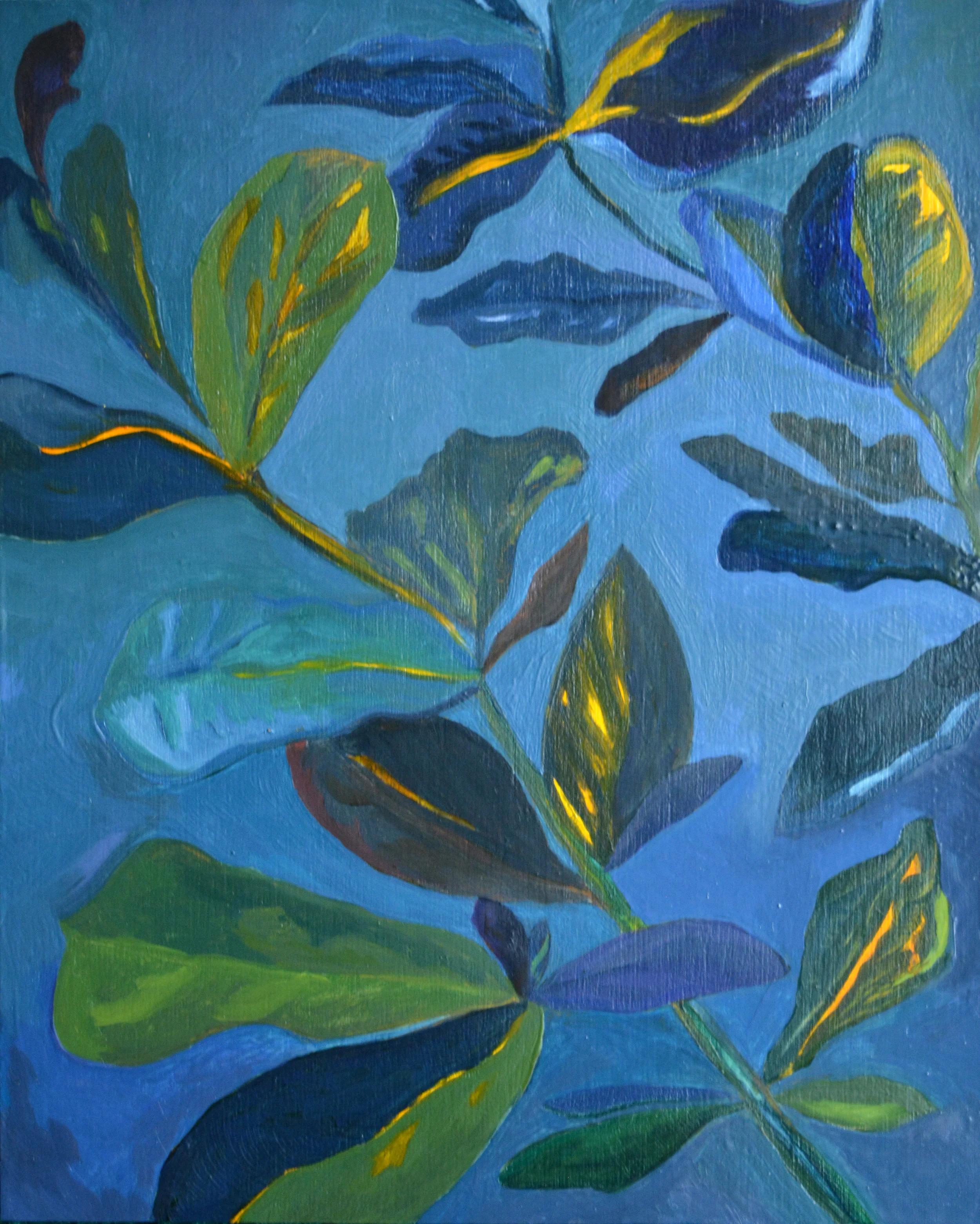 Plant Study in Blue
