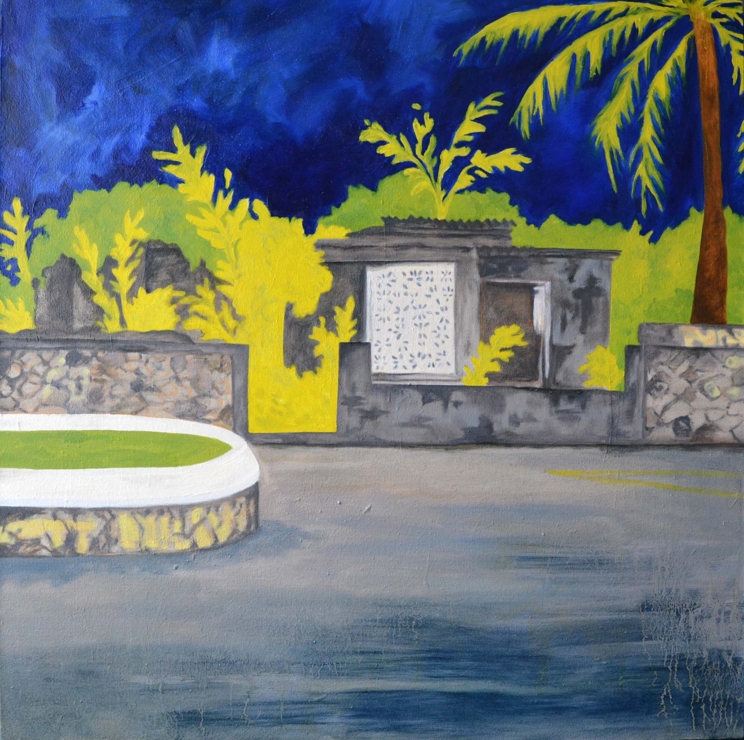 Ultramarine Spectre oil and acrylic on canvas, 30in x 30in, 2016 