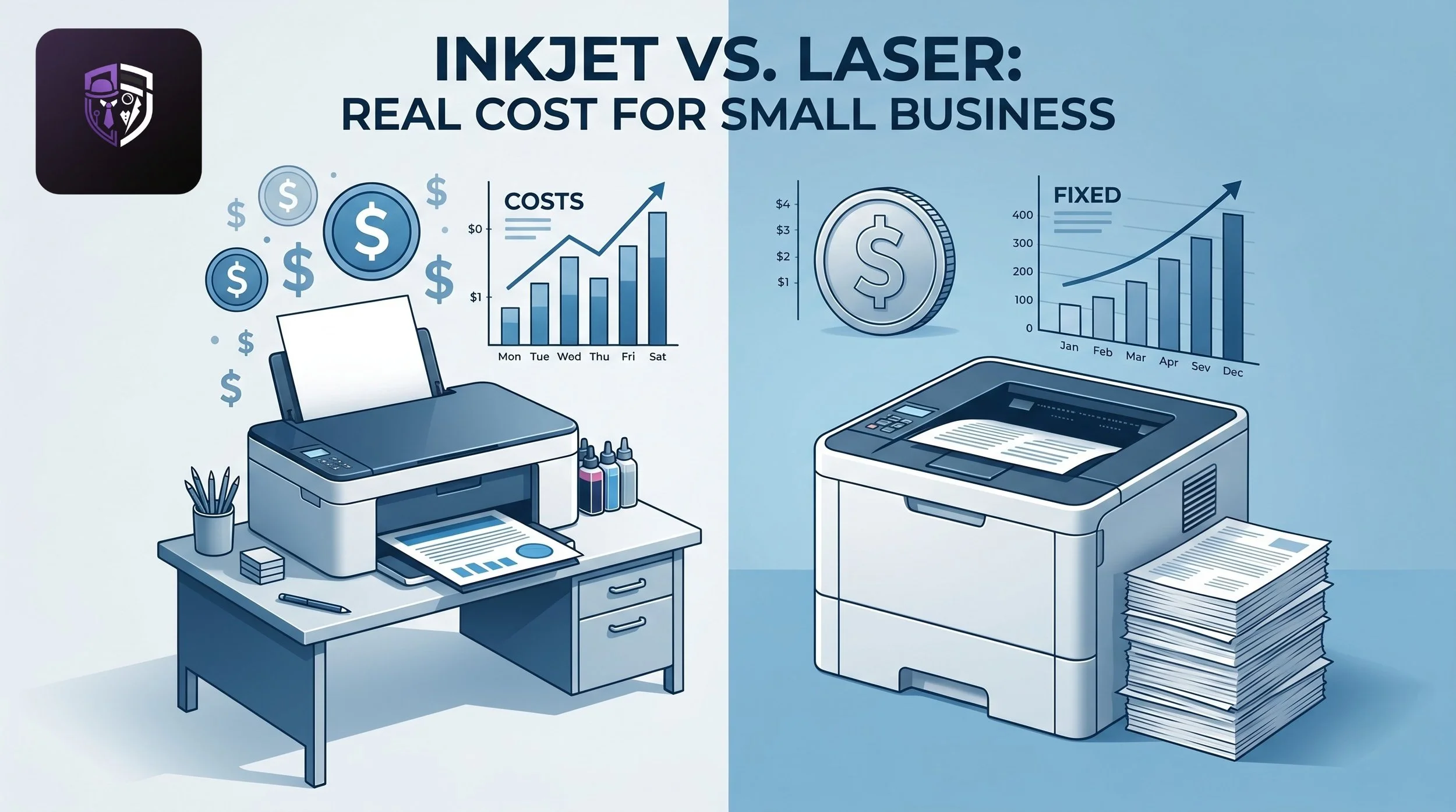 Inkjet vs. Laser: The Real Cost for Low-Volume Printing