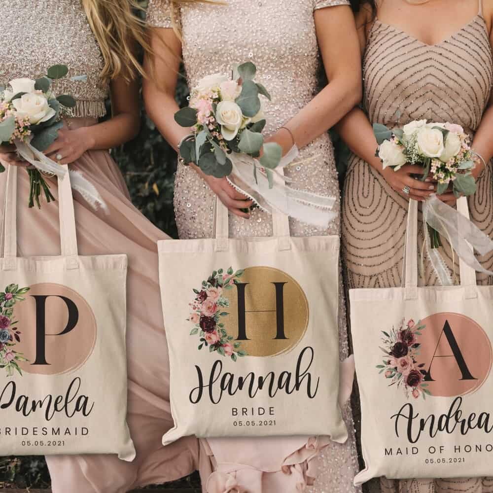 personalized+bridal+party+tote+bags