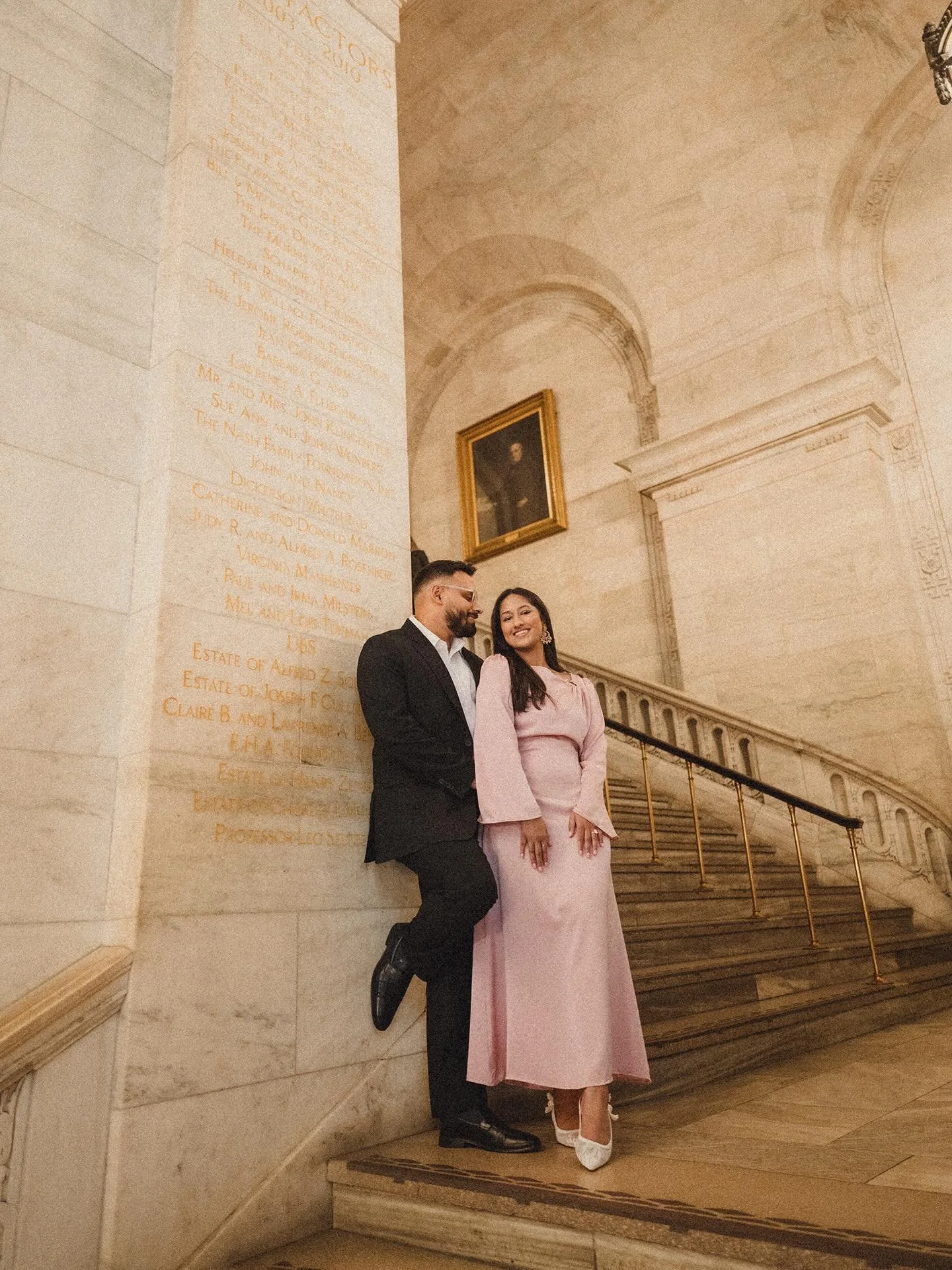 sabrina &amp; izzy engagement ny public library 

#nycengagementphotographer #nycelopementphotographer #brooklynengagementphotographer