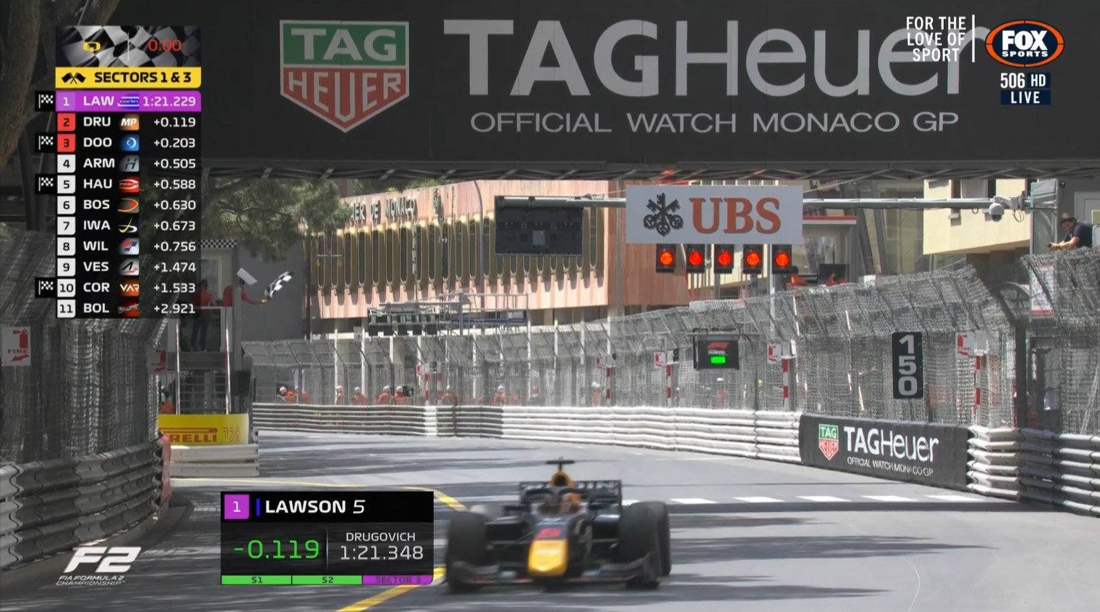 Liam Lawson on tentative Monaco pole as breathtaking crash ends Formula 2 qualifying