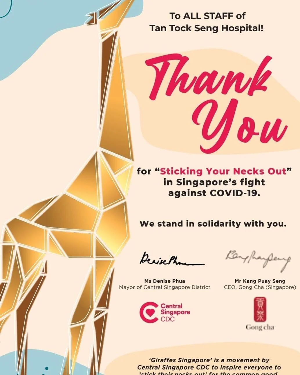 Thank you, Staff of TTSH!