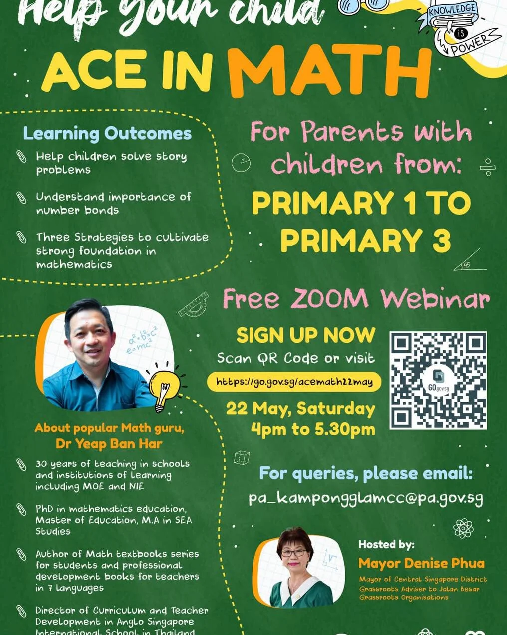 Help your Child Ace in Math - Free Zoom Webinars