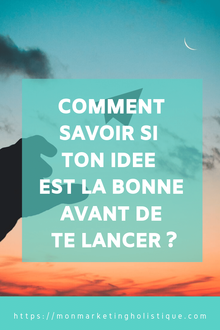 COMMENT SAVOIR SI TON IDEE D'ACTIVITE EST LA BONNE ?