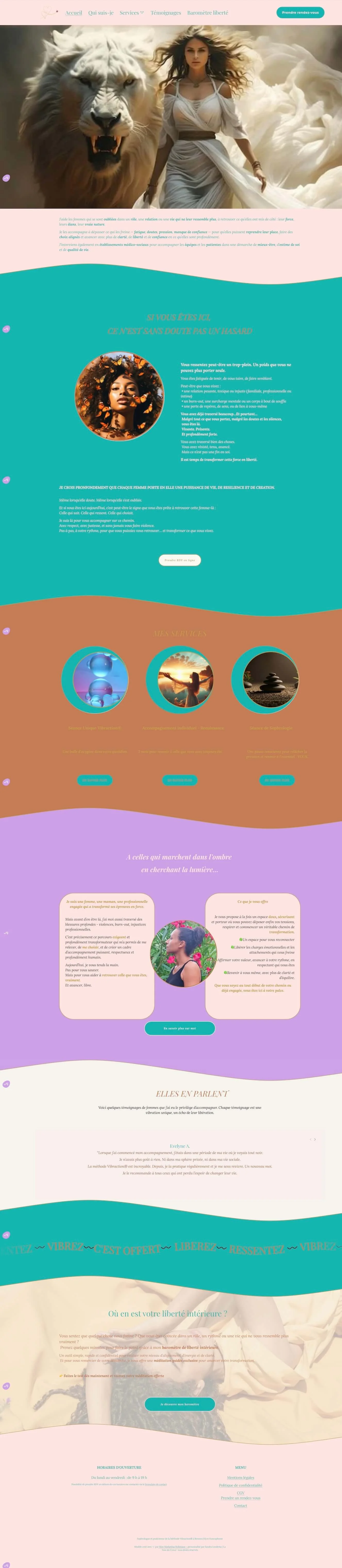 homepage du site La voie du coeur