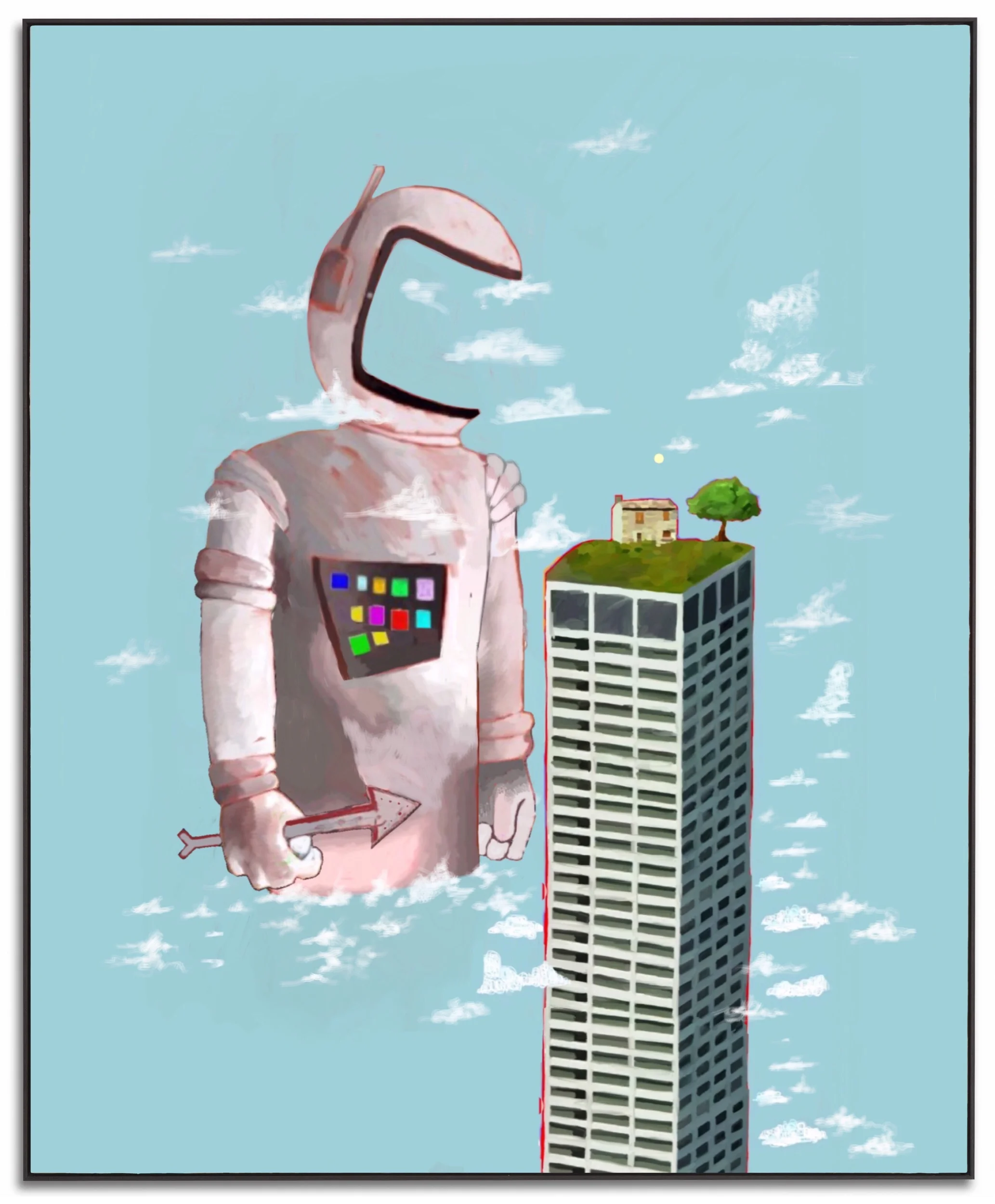 Top Spot, 2019. Work in progress. Digital painting.