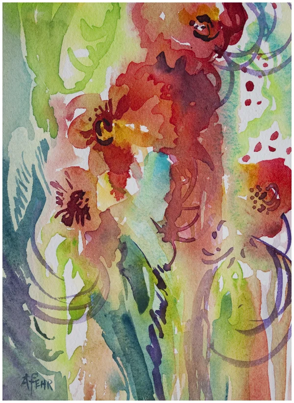Red Hot Colour: Playing with Fluid Watercolor