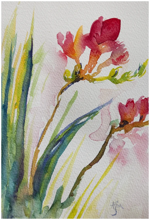 Fun, Fresh Florals in Watercolour: A Few Sketches
