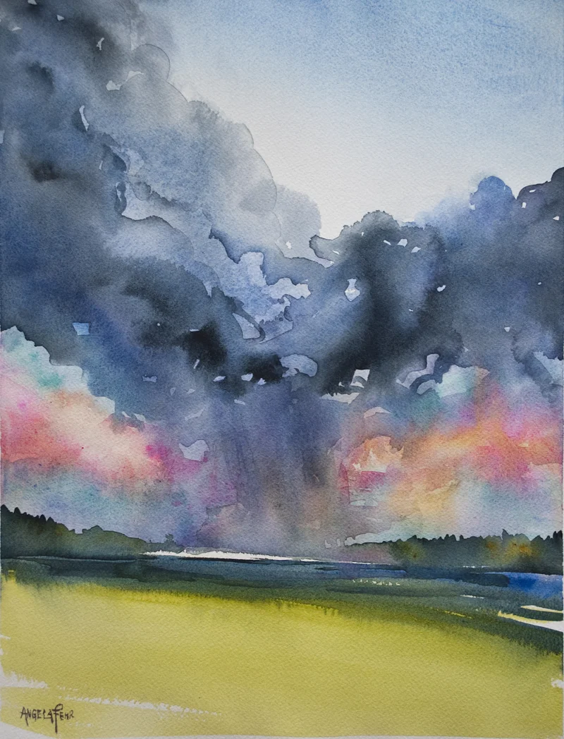 Summer Cloudburst: Watercolor Video Demonstration