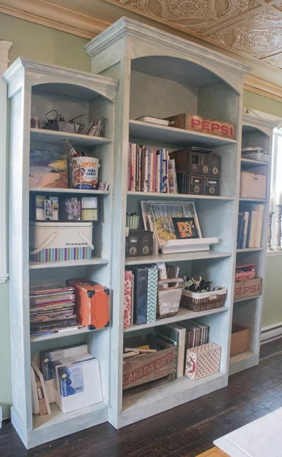 Bookcase Reveal; or Wax On, Wax Off