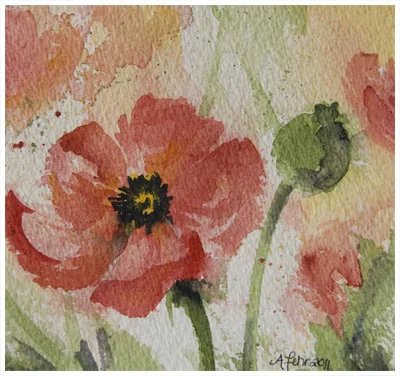 Ruffled - new watercolour painting