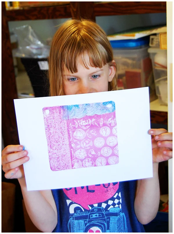Mono printing with kids