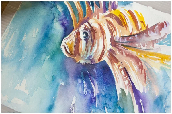Lionfish in Watercolor: Study #2