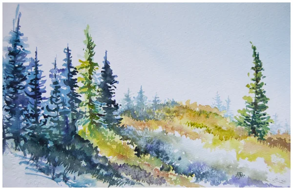 Completed Painting: Huckleberry Hill