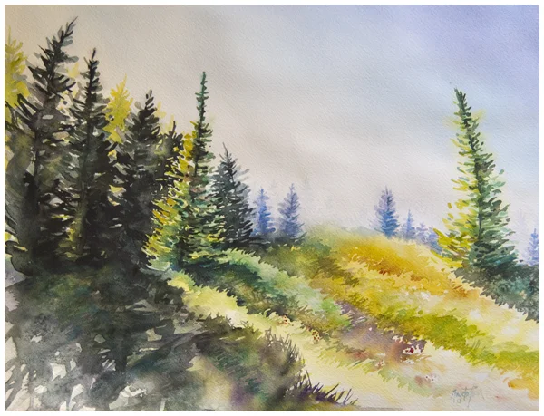 Completed Painting: Huckleberry Hill (large)