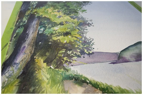 Foliage: Two Stages of an In-Progress Painting