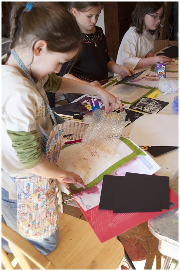 Fun with Watercolour, Printmaking and Kids!