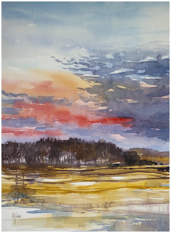 New Painting: Saskatchewan Sunset