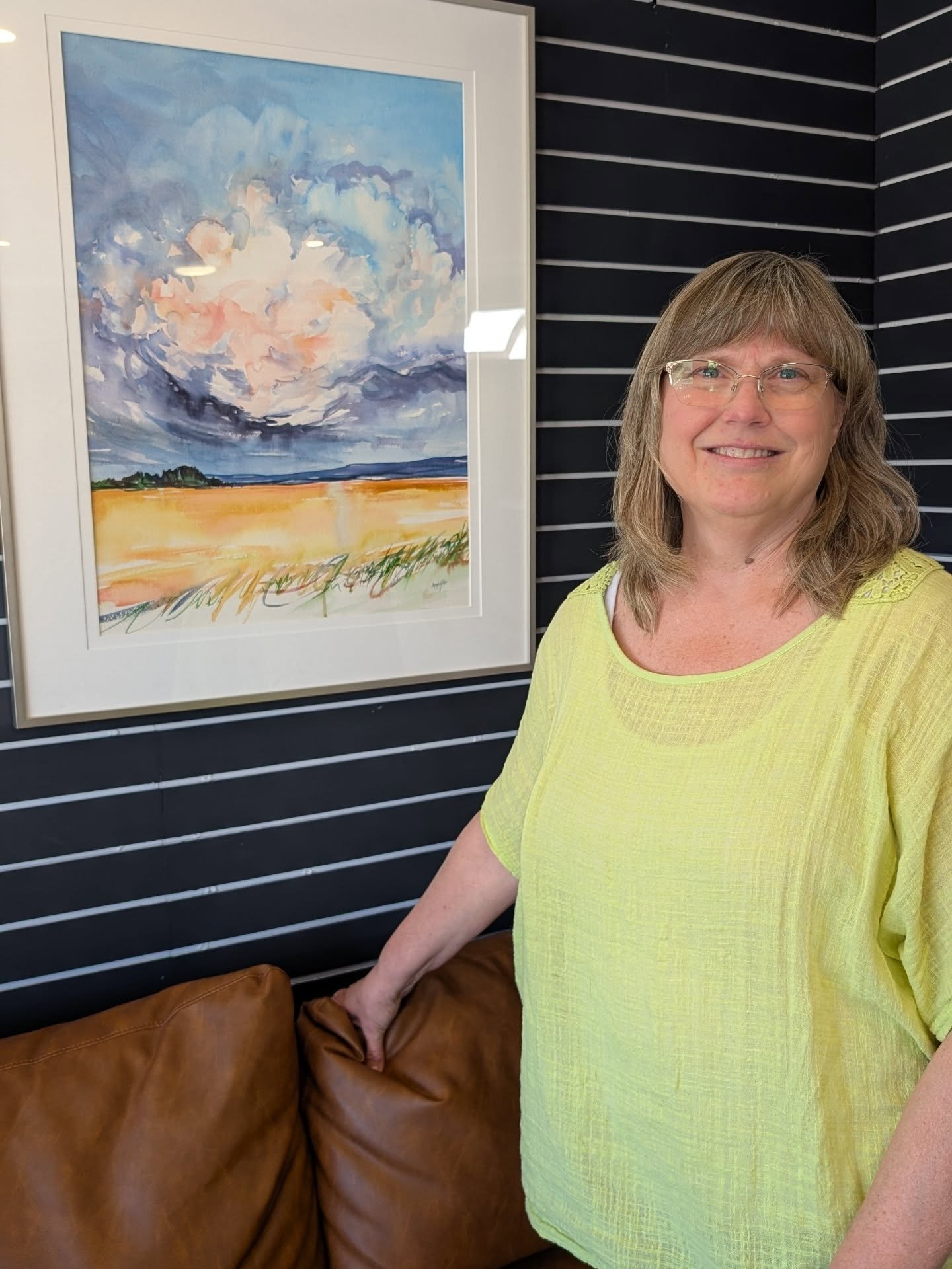 &quot;Waves Over Wheat&quot; went to its new home this week. I painted this story of our rural experience, the way the sky feels like an ocean over our rolling foothills and farmland, and so it's apt that it is going to a farm, to someone who feels t
