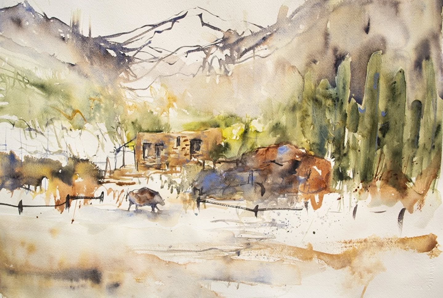 I'm back in Tucson and I've only been here a couple of hours and I've already seen some javelinas in the desert. Posting this painting, which I'm not sure I've ever shared before as a reminder that you are allowed to paint anything you want, and if i