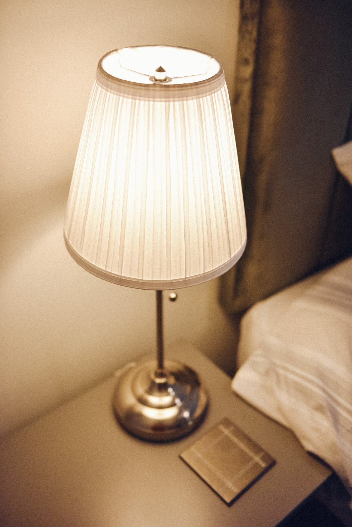 Contemporary lamp in bedroom