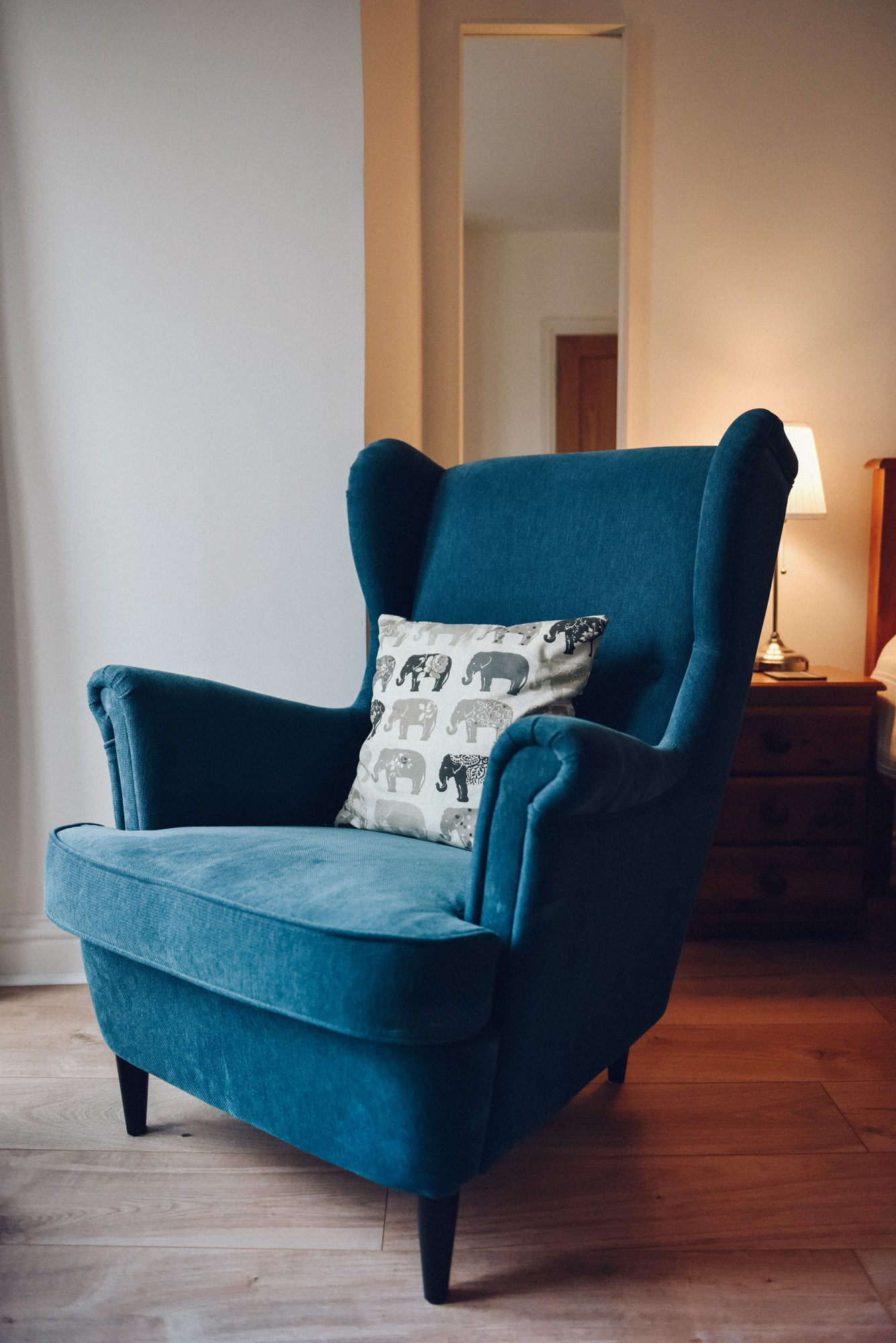 Armchair in bedroom