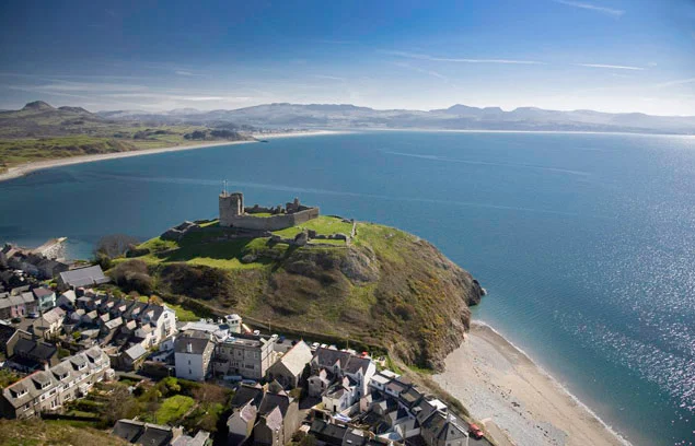 criccieth castle from above