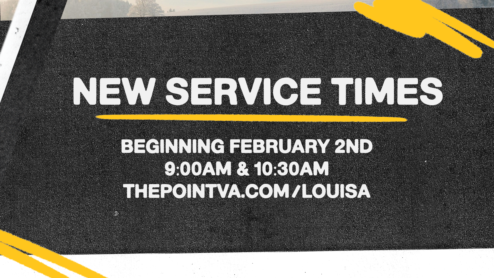 Service Time Change - Louisa Campus