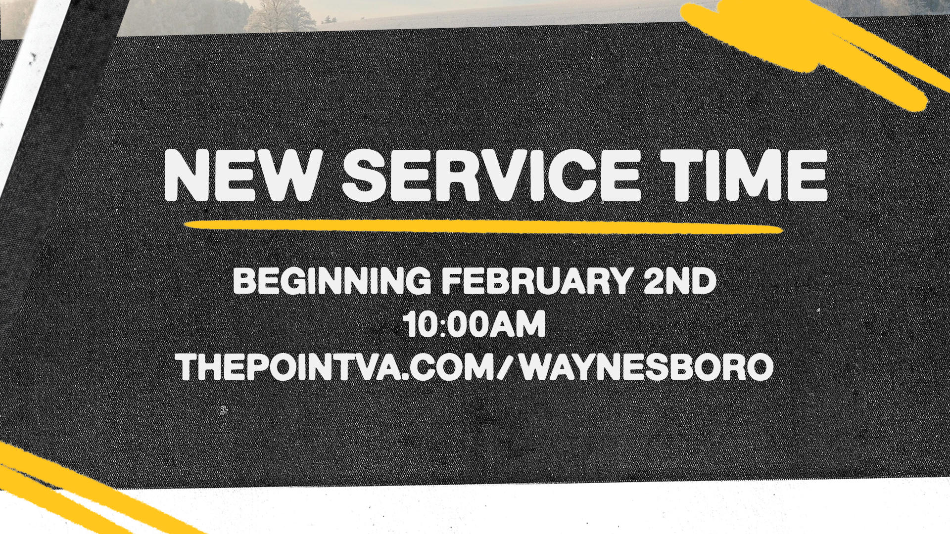 Service Time Change - Waynesboro Campus 