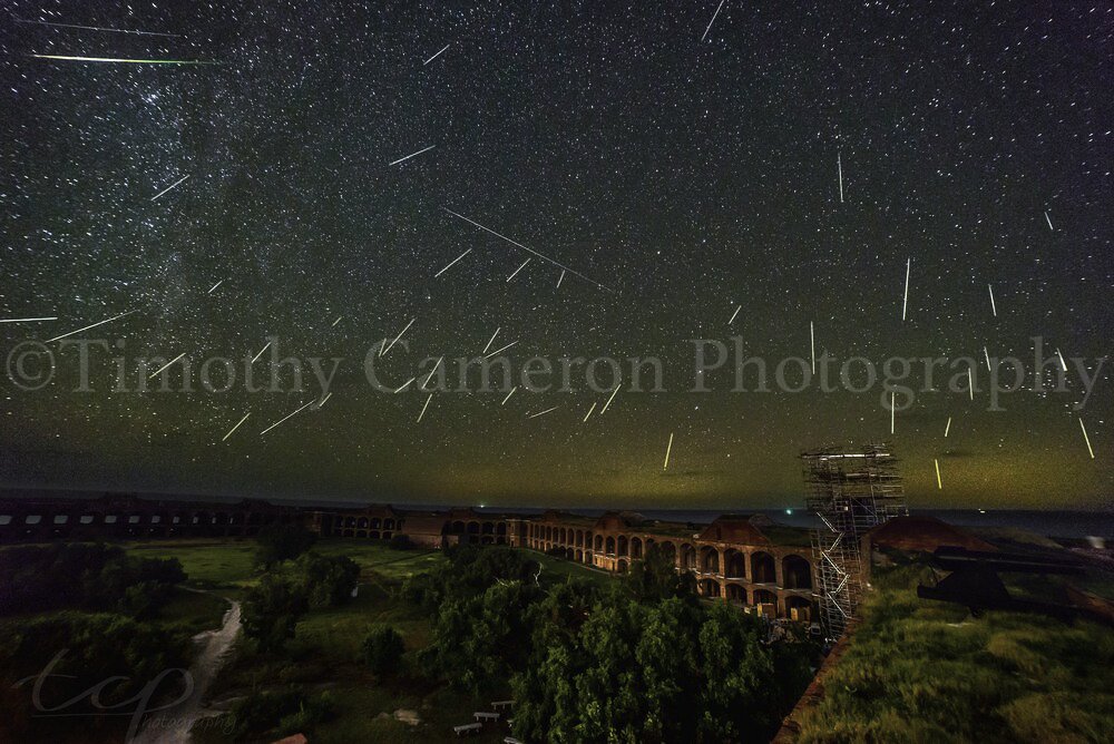 2020 Geminids Meteor Shower over Fort Jefferson