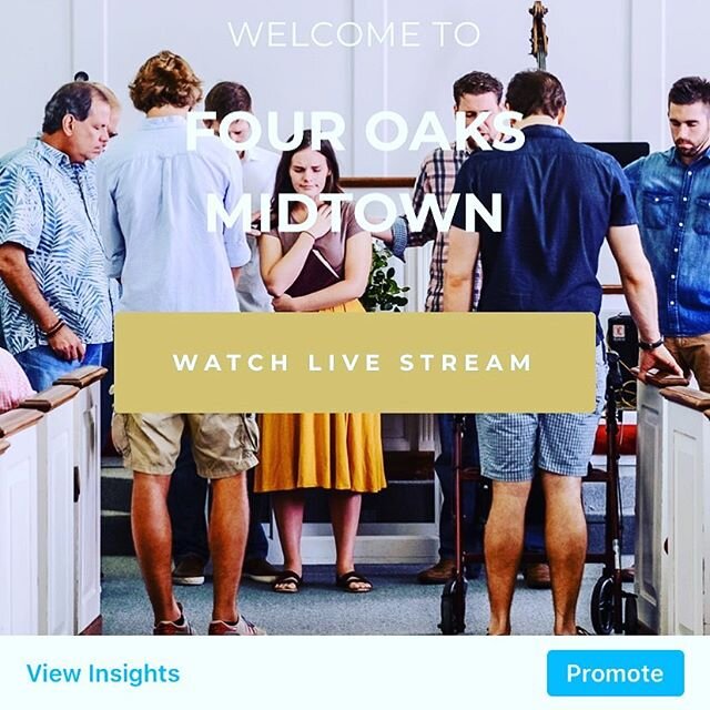 Four oaks midtown is live in ten minutes! Would love for you to join us! https://www.fouroaksmidtown.com/live