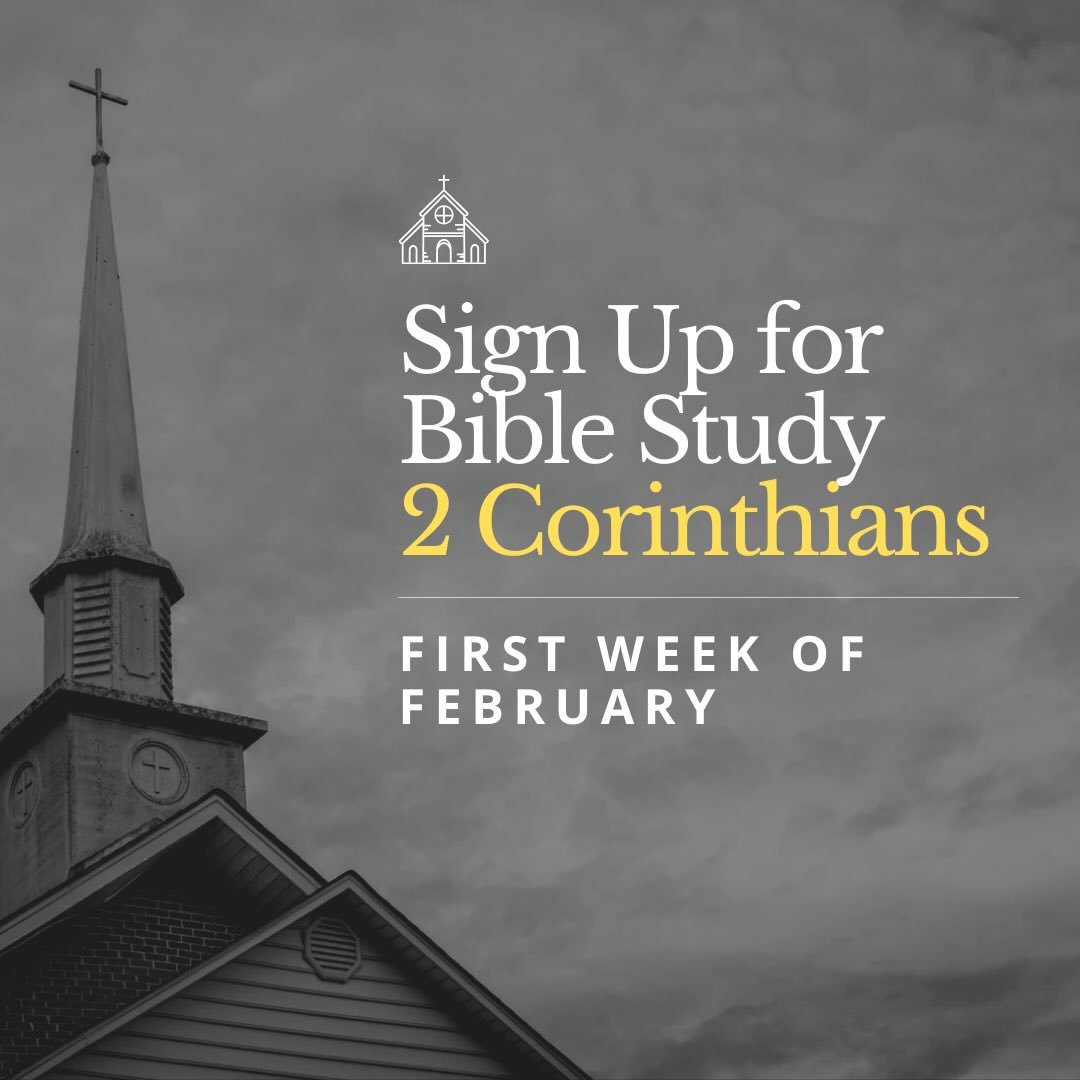 Our Bible studies are back NEXT week! We will be going through 2 Corinthians, looking at God&rsquo;s power on display through weakness and what faithful ministry looks like. Sign up in the church center app for a time that works for you.

See times b