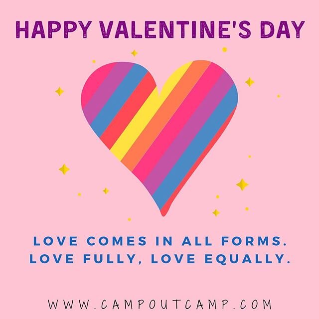 Lotsa love today! #campout #campoutcamp #valentines #valentinesday2020 #lgbtfamily #allarewelcomehere #lovemakesafamily